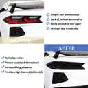 Daeiclru Car Tail Light Lamp Cover Compatible with Corvette C8 Stingray/Z06/E-Ray 2020-2025, Taillight Shell Trim Cover, Exterior Taillight Protection Cover Accessories, Smoked Black