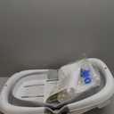 Baby Bathtub, Collapsible Newborn Bathtub for Infant to Toddler 0-24 Months with Soft Cushion and Thermometer,Portable Travel Newborn Tub with No-Slip Feet, Baby Shower Gifts,Grey