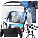 Accessories Bundle designed for playstation Portal Case and Screen Protector Headphones Grip Case charge cable thumb grip and more enabling enhanced remote game play White Gift box Edition