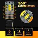 Zyvirexa 7440 LED Reverse Light Bulbs Compatible For Honda CR-V 2002-2016, White Light, Plug and Play, Pack of 2