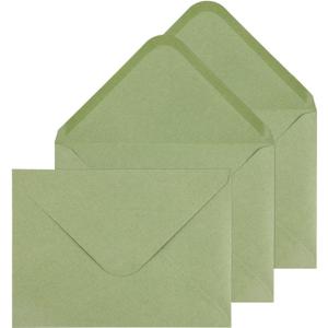 Granhoolm 25 Pack 5x7 Envelopes,A7 Invitation envelopes V Flag 5.25 x 7 .25 for 5x7 Cards,Ideal for Invitations,Weddings,Parties,Greeting Cards,Photos(Sage Green Pearl Paper)