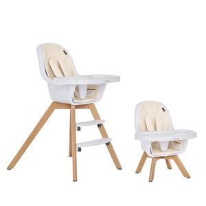 Evolur Zoodle 2 in 1 Convertible Baby High Chair, Beige, Easy to Clean, Adjustable & Removable Tray, Compact & Portable, Foldable High Chair with Adjustable Footrest