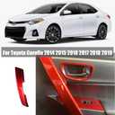 for Toyota Corolla 2014 2015 2016 2017 2018 2019 2PCS Car Inner Front Door Armrest Handle Bowl Frame Cover Trim Interior Decoration Accessories, NOT FIT 2019 Corolla Hatchback (Wine Red)