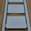 4 Step Ladder, Folding Step Stool for Adults with Wide Anti-Slip Pedal, Lightweight, Perfect for Kitchen& Household, Library Office,330lbs Capacity Sturdy Steel Ladder, White