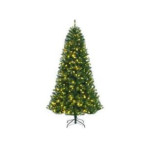 8-ft Pre-lit Artificial Christmas Tree with Multicolor LED Lights
