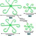 16PCS Green Plant Stem Holders Plastic Indoor Plant Climbing Stem Stand 4 Sizes Reusable Flower Plant Stake Trellis Stem Hook Plant Growth Accessories