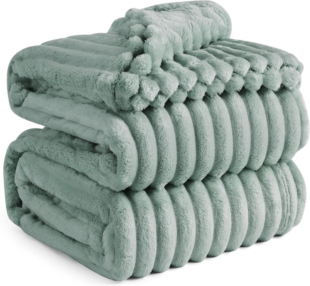 Bedsure Full Size Blankets for Bed - GentleSoft Cozy Soft Blankets for Women, Cute Large Throws for Girls, Sage Green, 84x90 Inches