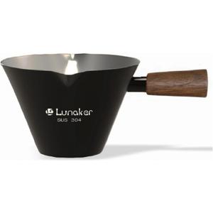 Espresso Cups - 4OZ Espresso Shot Cup with Wooden Handle -Measuring Cup with Double Spouts - Coffee Bar Accessories, Black (4.1 Ounces)