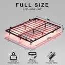 LUKIROYAL Floating Bed Frame with Smart LED Lights and Charging Station, 7 Inch Full Size Floating Bed Frame with Lights, No Box Spring Needed, Easy to Assemble.