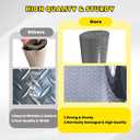 4x10 FT Garage Floor Mat, 2.8mm Thickened Diamond Plate PVC Rubber Heavy Duty Flooring Roll Covering Non-Slip Floor Protector Mat for Under Car Parking/Garage/Warehouse/Gyms/Trailer (Gray)