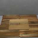 Roowest 5 Pack Solid Acacia Wood Serving Trays Rectangular Wooden Board for Food Appetizer Serving Tray Plates for Vegetables Fruit Charcuterie Cheese Platters Home Decor(13 x 9 Inch)