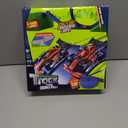 KETIEE Flex Tracks 16Ft for Kids: Flexible Race Car Ramp Track with 4 Small Racecars and 8 Suction Cups Compatible with Diecast 1/64th Cars, Rolls Up Portable Racetrack for Ages 3 & Up (Blue)