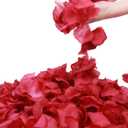Simplicity Separated 1000 Pieces Dark Red Rose Petals Bulk Red Rose Wedding Rose Pedal Red Petals Artificial Flower Petals for Valentine Day,Romantic Night