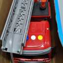 Fire Truck Toy for Kids 3 4 5 6 7 8 Years Old - Fire Trucks Playset with Rotating Ladder, Sound and Light, Vehicle Toys for Boys 5-8, City Cars Toyset, Birthday Gifts for Girls Toddlers 3+