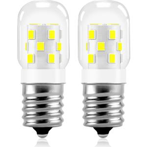 E17 LED Bulb Microwave Oven Appliance Light Bulb Super Power Saving Multiple Purpose Under Hood Over Stove Lights-3W(Equal to 40W Incandescent),380LM,6000K Daylight White-2 Packs