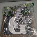 Last Name All Year Round Front Door Wreath with 26 Initial Letter Welcome Sign All Seasons Eucalyptus Garland and Bow Farmhouse, Porch, for Spring Summer Fall All Seasons Holiday Halloween Christmas.G