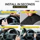 Black Lace-On Steering Wheel Cover, 14-15 Inch Universal Fit, Retro Classic Style for Cars Trucks SUVs, Stretch Grip,Accessory Auto Vehicle, DIY Install