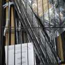 Ulif M2 Wall Mounted Closet System, Clothes Rack Mounted onto the Wall with 4 Expandable Hanger Rods and 5 Metal Shelves, Clothing Organizer Storage in (70.8-102.3)" L x 14.5" D x 71.2" H, Black