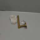 RARXTR Gold Toilet Paper Holder SUS304 Stainless Steel Double Post Pivoting Toilet Paper Roll Holder Wall Mounted Toilet Tissue Holder for Commercial Bathroom RV Brushed Brass Finish