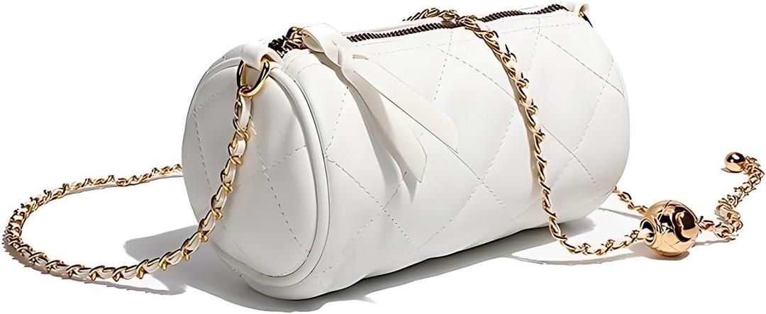 Barrel Bag Womens Cylinder Purse Crossbody Handbags Trendy Cool Round Circular Bags Casual Veagan Leather