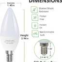 GOSCHE E12 Led Ceiling Fan Light Bulbs, 6W B11 Led Bulb Replace 60 Watts Incandescent, 550 LM, 2700K Warm White, Type B Light Bulb for Chandelier Lamp, Non-Dimmable Candle Lightbulbs,6-Pack