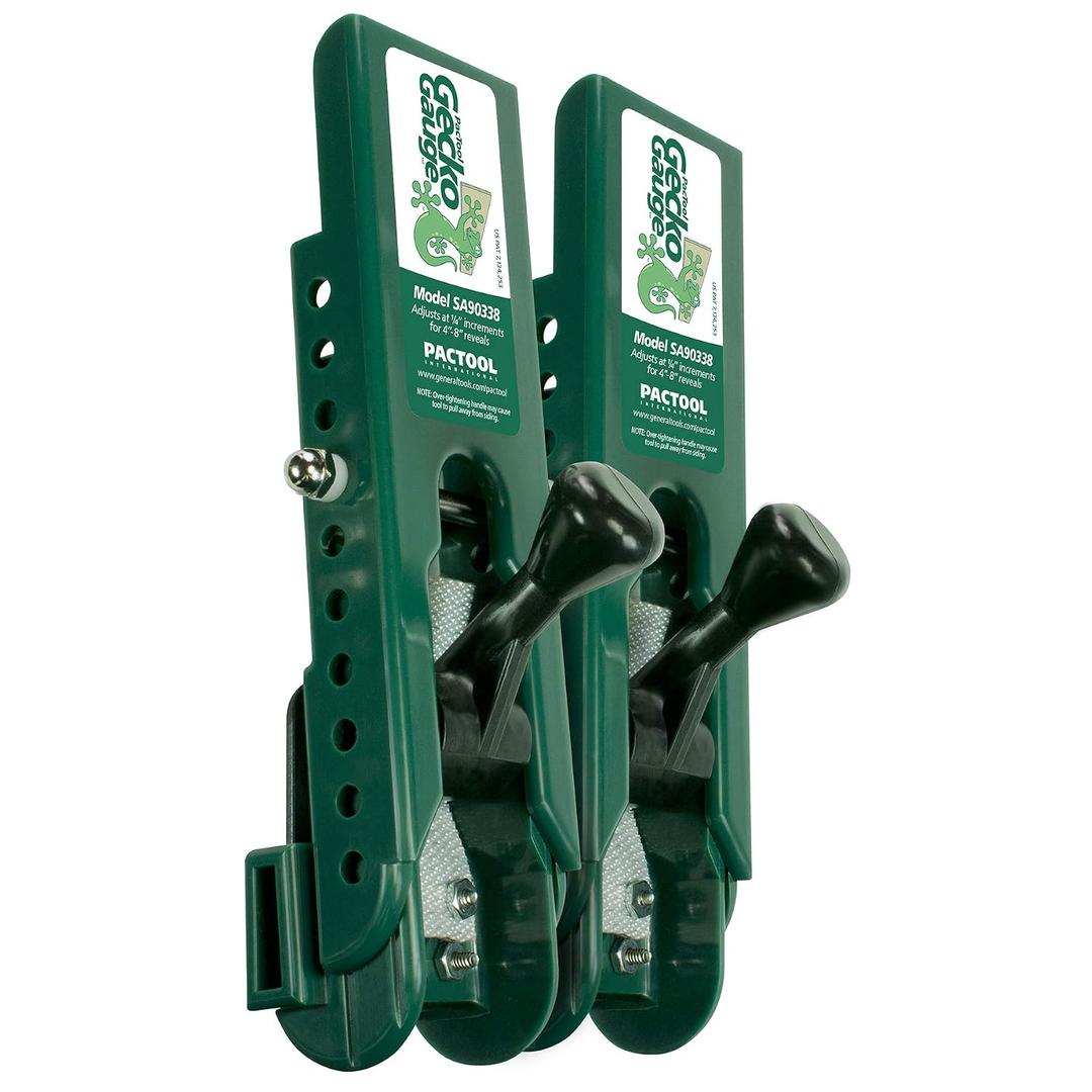 15x PacTool Gecko Gauge Siding Tool - LP Wood Installation, 2-Pack Green