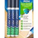 Grout Pen Dark Grey Tile Paint Marker: Waterproof Grout Paint, Tile Grout Colorant and Sealer Pen - Dark Grey, Narrow 5mm Tip (7mL) - 3 Pack