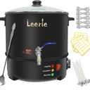 Leerie 20Lbs Commercial Wax Melter for Candle Making, L10 Extra Large Electric Wax Melting Pot Kit for Candle Making Business with Heating Core Brass Spout & Temp Control & Heat Resistant Handle, 8 ounces
