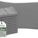 Royale Linens Grey Pillowcase Set of 12 - Queen 20"x30" Bed Pillow Cover - 1800 Brushed Microfiber - Wrinkle & Fade Resistant - Bulk Pillow Cases - Hotel Quality Pillowcase 12 Pack (Queen, Grey)