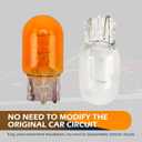 2 x Downhill 10 PCS 7443 Bulb, 7443 Turn Signal Bulbs, T20 12V/21W Versatile Miniature Brake Lights/Reversing lights/Taillight Bulbs Lighting Replacement Accessories, for Most Cars Trucks SUVs (Amber)