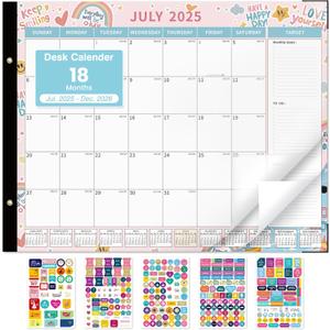 Eyrozill Desk Calendar 2025-2026 Jul 2025 to Dec 2026, Large Desktop/Wall Calendar 17" × 22", Monthly Planner for Home, School, Office