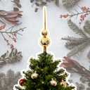 Christmas Tree Topper, Snowflake Design, Plastic Finial Tree Topper for Xmas Tree Elegant Christmas Decorations (Gold)