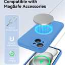 AOTESIER Magnetic for iPhone 15 Case, [Compatible with Magsafe] [Food Grade Silicone] Upgraded Camera & Screen Protection Phone Case with [2 Screen Protectors], 6.1 inch, Sky Blue