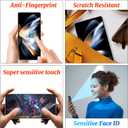 2 Pack Galaxy S24 Plus/S25 Plus Matte Screen Protector,9H Hardness Tempered Glass,Anti-Glare,Anti-Scratch,Smooth and Responsive Absolute,High Definition,Fingerprint Unlock, With Installation Frame