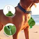 2 x Dog Poop Bag Holder, Cute Poop Bags Dispenser with Metal Clip, Doggie Waste Bag Dispenser for Leash, Green