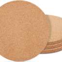 Juvale Trivets for Hot Dishes - 4-Pack, 9 in x 0.5 in, Brown - Heat Resistant Countertop Cork Pads & Corkboard Circles for Pot & Pan Protection