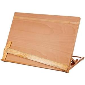 DJAR A3 Drafting Table Easel, Adjustable Portable Beech Wood Drawing Sketching Board, 5 Positions, Natural