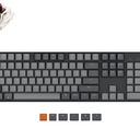 Keychron K10 Full Size 104 Keys Bluetooth Wireless Mechanical Gaming Keyboard for Mac Windows K Pro Brown Switch, Multitasking/White LED Backlight/USB C Wired Computer Keyboard
