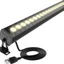 LED Wall Washer Light Bar, 20 in Plug-in 120V, 4000K Neutral White, 2250 Lumens, IP65 Waterproof Linear Outdoor Sign Lighting, 360-Degree Swivel Mount Landscape Spotlight
