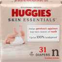 Huggies Size Newborn Diapers, Skin Essentials Baby Diapers, Size Newborn (6-9 lbs), 31 Count, Packaging May Vary