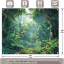 Fabric 10x8ft Jungle Forest Photography Backdrop Rainforest Tropical Natural Scenery River Background Summer Adventure Party Decorations Photo Banner Props