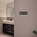 Restroom Sign Unisex for Business and Home, Equipped with Strong Self-Adhesive, Ideal for Office, Business Bathroom, or Toilet Door/Wall Decoration (9x3), Simple Installation