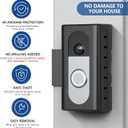 KIMILAR Anti-Theft Video Doorbell Mount Compatible with Ring/Blink Wireless Video Doorbell, Adjustable Mounting Bracket Accessories for Houses, Apartments, Businesses, Not for Blink 2nd Gen
