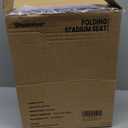 Sheenive Stadium Seats for Bleachers with Back Support, Bleacher Seats with Backs and Cushion Wide, Padded Portable Folding Comfort Stadium Chair with Shoulder Strap, Perfect for Sports Events (Purple)