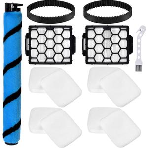 Anewise Filter Brush Belt Replacement Parts for Shark UV850 Performance LiftAway ADV DuoClean PowerFins Upright Vacuum, 1 Brush Roll+2 HEPA +4 Filters+2 Belts, Part #1483FC2000 & XHF320 & XFFK602UKT