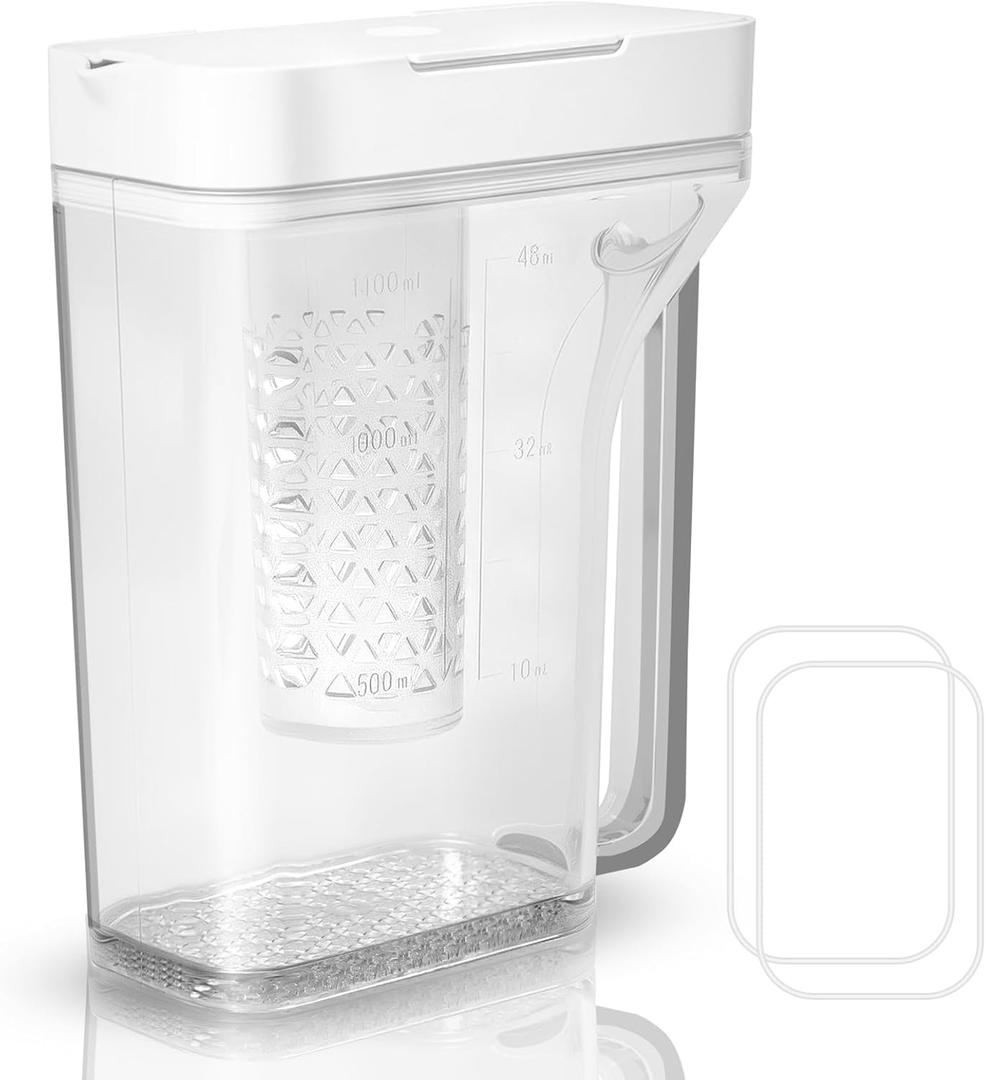 Upgraded DA97-17395A Refrigerator Water Pitcher Compatible with Samsung, No Leak Fridge Water Pitcher for Fridge Door Replacement, for Samsung RF23M8570SR, RF23M8590SG, RF23M8090SR