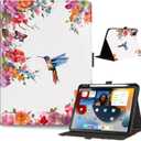 Case for iPad Pro 11 Inch with Pencil Holder, Multi Angle Viewing, Smart Protective Cover for iPad Pro 11 1st/2nd/3rd/4th Gen, Hummingbird