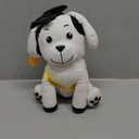 Zomiboo Graduation Dog Autograph Stuffed Animal 2026 Smooth Fabric Stuffed Toy with Congrats Grad Signature Dog Animal with Marking Pen Gold Tassels for Graduate Party Supplies(Black)