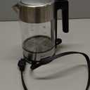 Amazon Basics Electric Kettle with Glass Carafe for Tea and Coffee, BPA-Free, Fast Boiling, Auto Shut-Off, 1.1 Quarts, 1500W, Glass and Steel