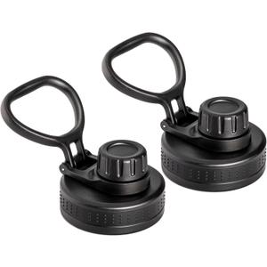 Prurex Spout Lid Replacement for Thermoflask, Takeya, Simple Modern, IRON FLASK - Wide Mouth 12/16/18/22/32/40/64oz Water Bottles | BPA-Free Leakproof Sport Cap with Handle (2.28" Diameter 2 pack)